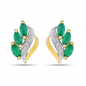 Boucles d'Oreilles Emeraude