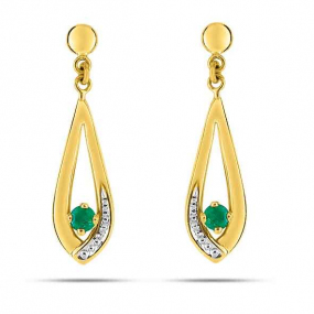 Boucles d'Oreilles Emeraude