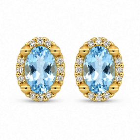 Boucles d'oreilles Aigue Marine et similaire