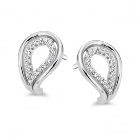 Boucles d'oreilles argent pavage similaire
