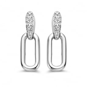 Boucles d'oreilles argent pavage similaire