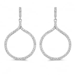 Boucles d'oreilles argent pavage similaire