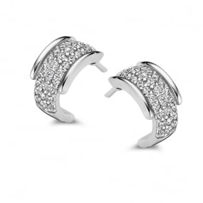 Boucles d'oreilles argent pavage similaire