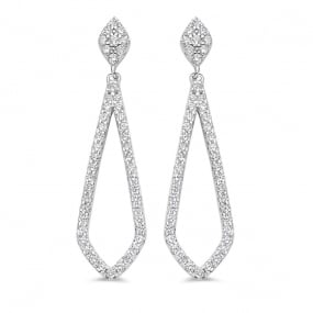 Boucles d'oreilles argent pavage similaire