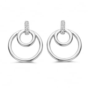 Boucles d'oreilles argent pavage similaire