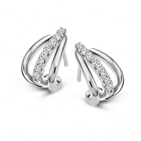 Boucles d'oreilles argent pavage similaire