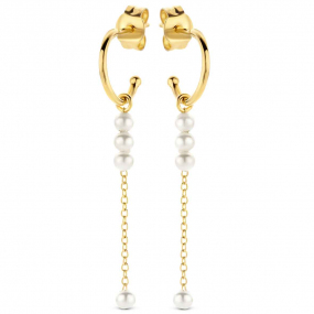 Boucles d'oreilles Argent plaqu or avec en complment
