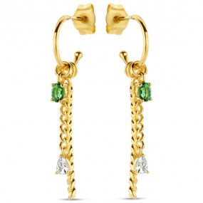 Boucles d'oreilles Argent plaqu or avec en complment
