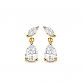 Boucles d'oreilles argent plaqu or jaune et oxydes- Naiomy