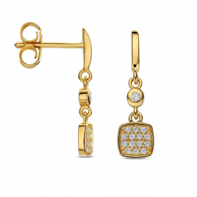 Boucles d'oreilles argent plaqué or en complément