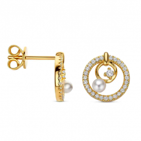 Boucles d'oreilles argent plaqué or en complément