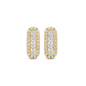 Boucles d'oreilles argent - plaqu or jaune oxydes - Naiomy