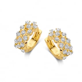 Boucles d'oreilles argent plaqu or similaire
