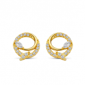 Boucles d'oreilles argent plaqu or similaire