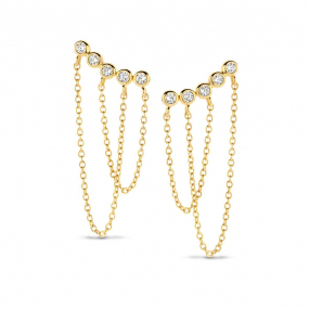 Boucles d'oreilles Argent plaqu or en complment