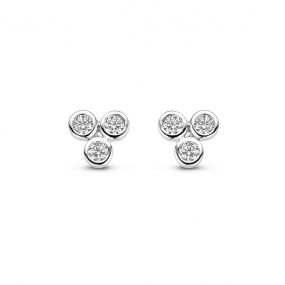 Boucles d'oreilles argent serties d' en complment