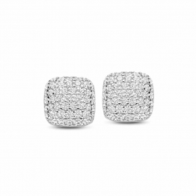 Boucles d'oreilles argent serties similaire