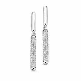 Boucles d'oreilles argent serties en complment