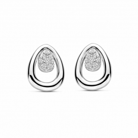 Boucles d'oreilles argent serties d' en complment
