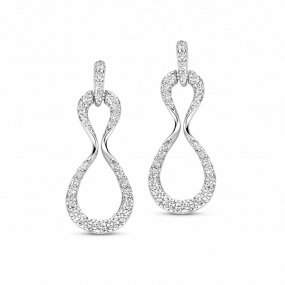 Boucles d'oreilles argent serties similaire