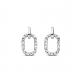 Boucles d'oreilles argent serties en complment