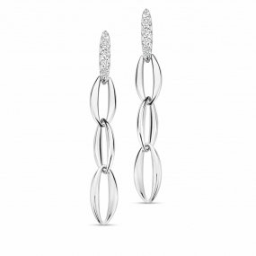 Boucles d'oreilles argent serties d' similaire