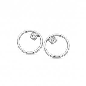 Boucles d'oreilles Argent serties de en complment