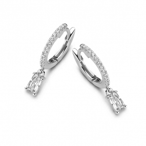 Boucles d'oreilles Argent serties de en complment