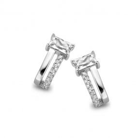 Boucles d'oreilles Argent serties de en complment