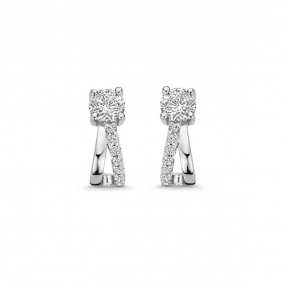 Boucles d'oreilles argent solitaire et en complment