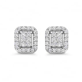 Boucles d'oreilles argent zirconium - similaire