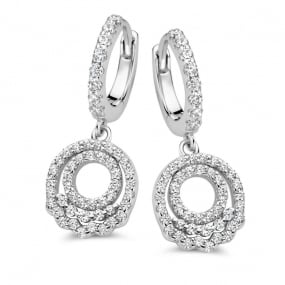Boucles d'oreilles argent zirconium - similaire