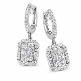 Boucles d'oreilles argent zirconium - similaire