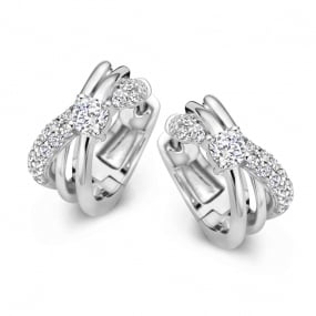 Boucles d'oreilles argent zirconium - similaire