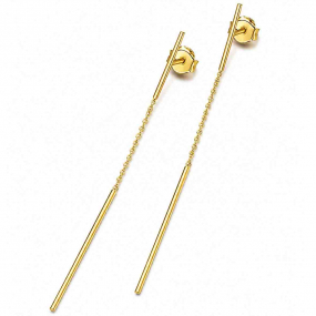 Boucles d'oreilles barrette en fil d'or