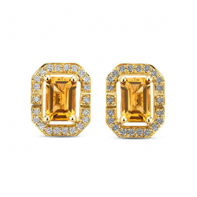 Boucles d'oreilles Citrine et Diamants similaire