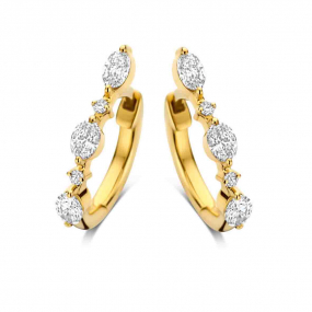 Boucles d'oreilles Créoles Diamants similaire