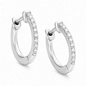 Boucles d'oreilles cr�oles diamants