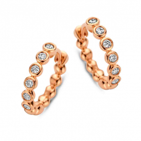 Boucles d'oreilles croles diamants One