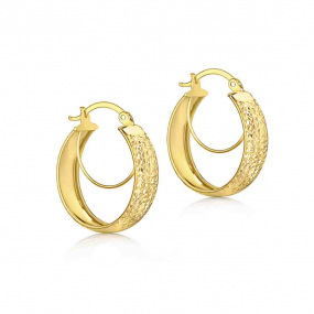 Boucles d'oreilles Cr�oles Double anneau