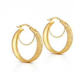 Boucles d'oreilles Cr�oles Double anneau