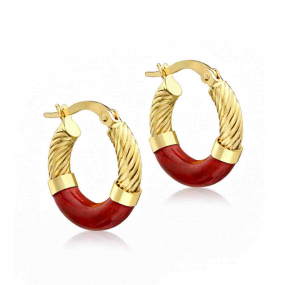 Boucles d'oreilles Cr�oles et Email similaire