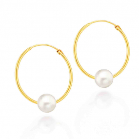 Boucles d'oreilles Cr�oles et Perle similaire