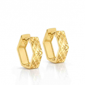 Boucles d'oreilles Cr�oles Hexagonales 