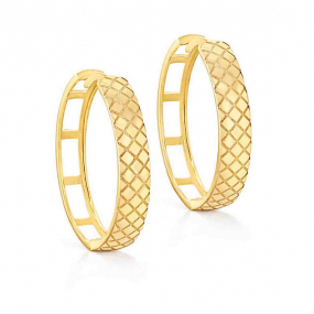 Boucles d'oreilles Cr�oles Matelass�es similaire