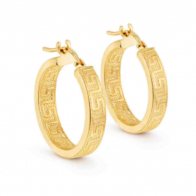 Boucles d'oreilles cr�oles motif grec