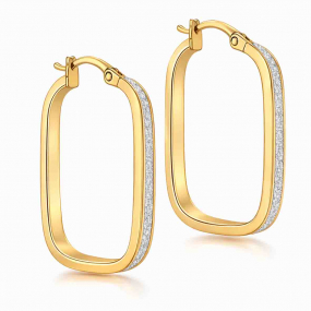 Boucles d'oreilles Cr�oles Rectangulaires