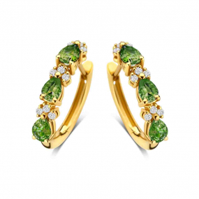 Boucles d'oreilles Créoles Saphir Teal similaire