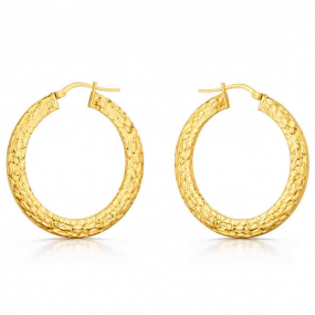 Boucles d'oreilles Cr�oles Textur�es