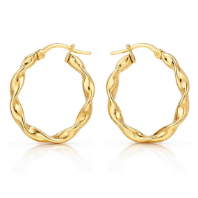 Boucles d'oreilles Cr�oles Torsad�es